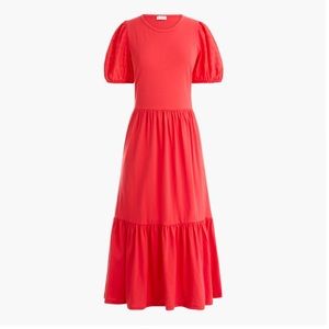 NWT J.Crew Eyelet Sleeve Knit Midi Dress